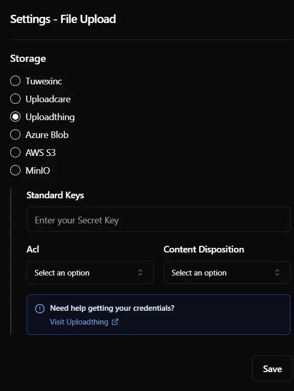 Uploadthing Provider